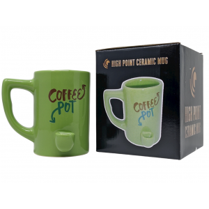 High Point Ceramic Water Pipe Mug - Coffee Pot - Green